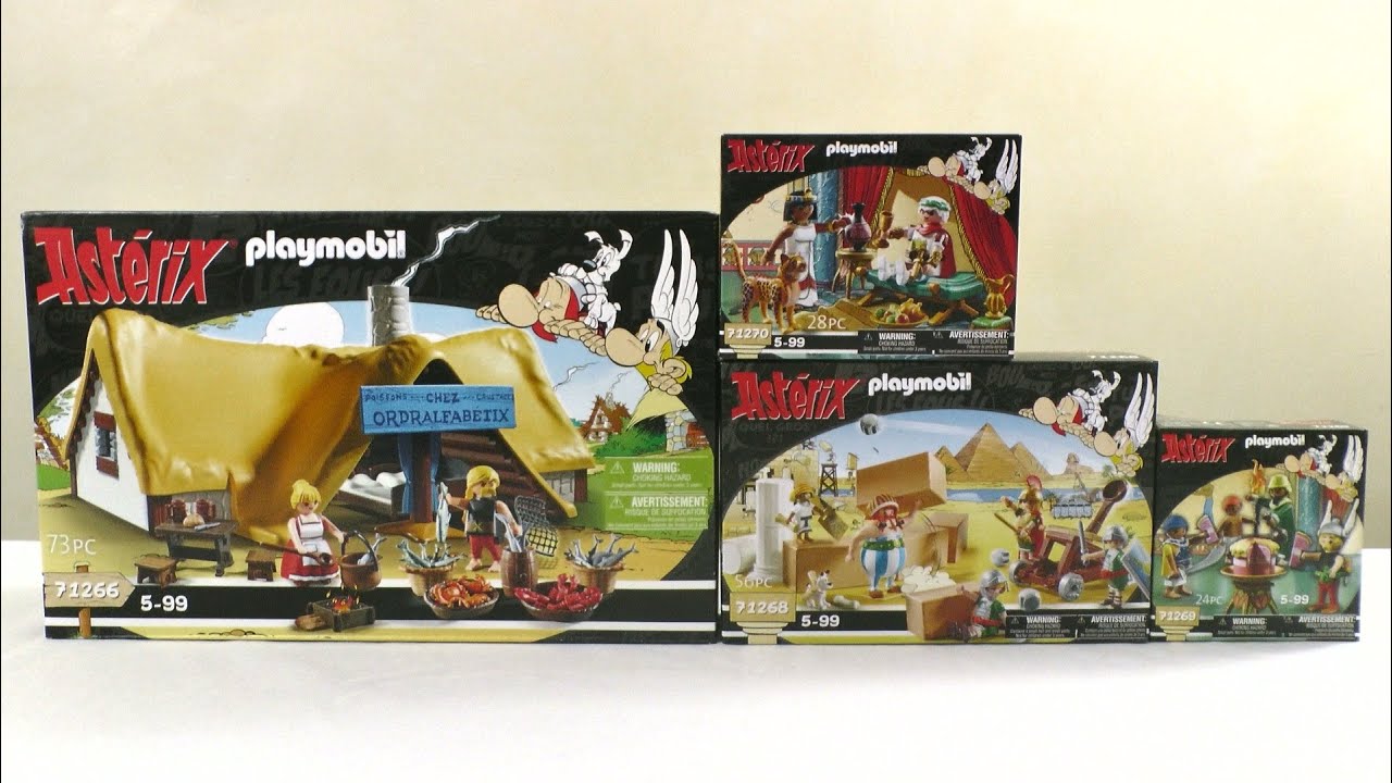 Unboxing Playmobil : Astérix et Cléopâtre (2023) – 71266, 71268, 71269, 71270
