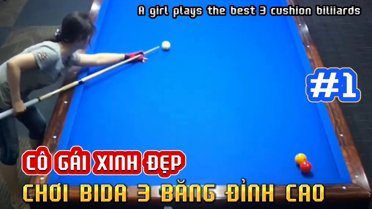 C&ocirc; g&aacute;i xinh đẹp chơi Bida 3 băng đỉnh cao | A girl plays best 3 cushion billiards | Billiards 2024