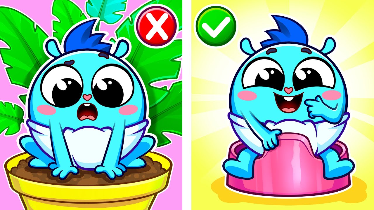 Right vs Wrong Song | Go Potty, Baby! Song 🚽 Educational Kids Songs 😻🐨🐰🦁 by Baby Zoo Karaoke