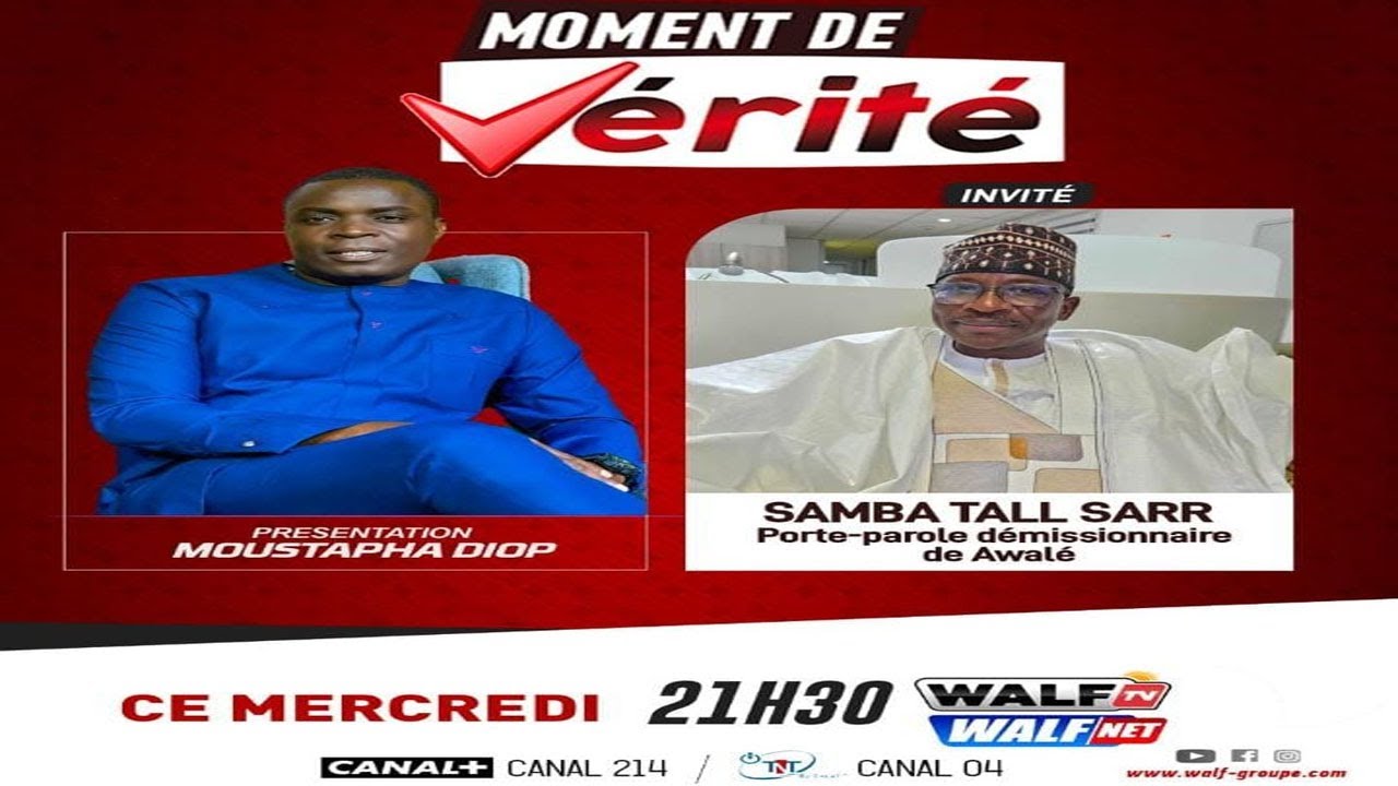 Samba Tall Sarr est l’invité de Moustapha Diop dans Moment de Veritè Du Mercredi 28Janvier 2026