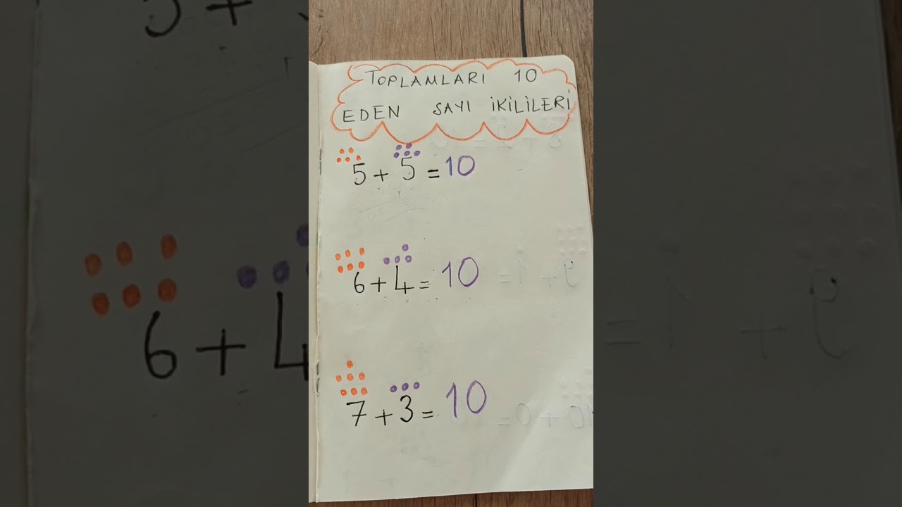 Toplamları 10 eden sayı ikilileri