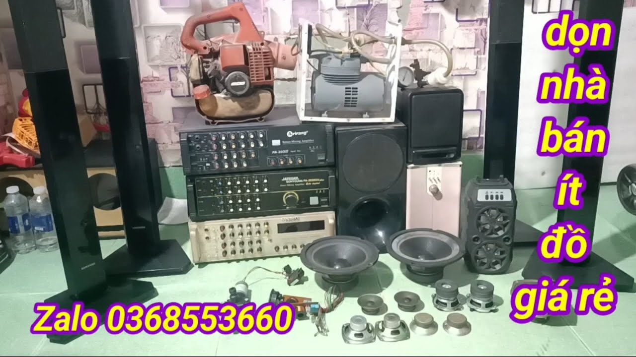 Dọn nhà bán ít đồ giá vé chai, amply loa toàn dải loa bas, giá rẻ | Zalo 0368553660 thanh tiền tv