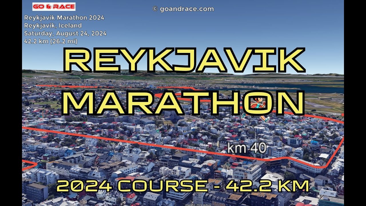 Reykjavik Marathon 2024: fly over the marathon course!