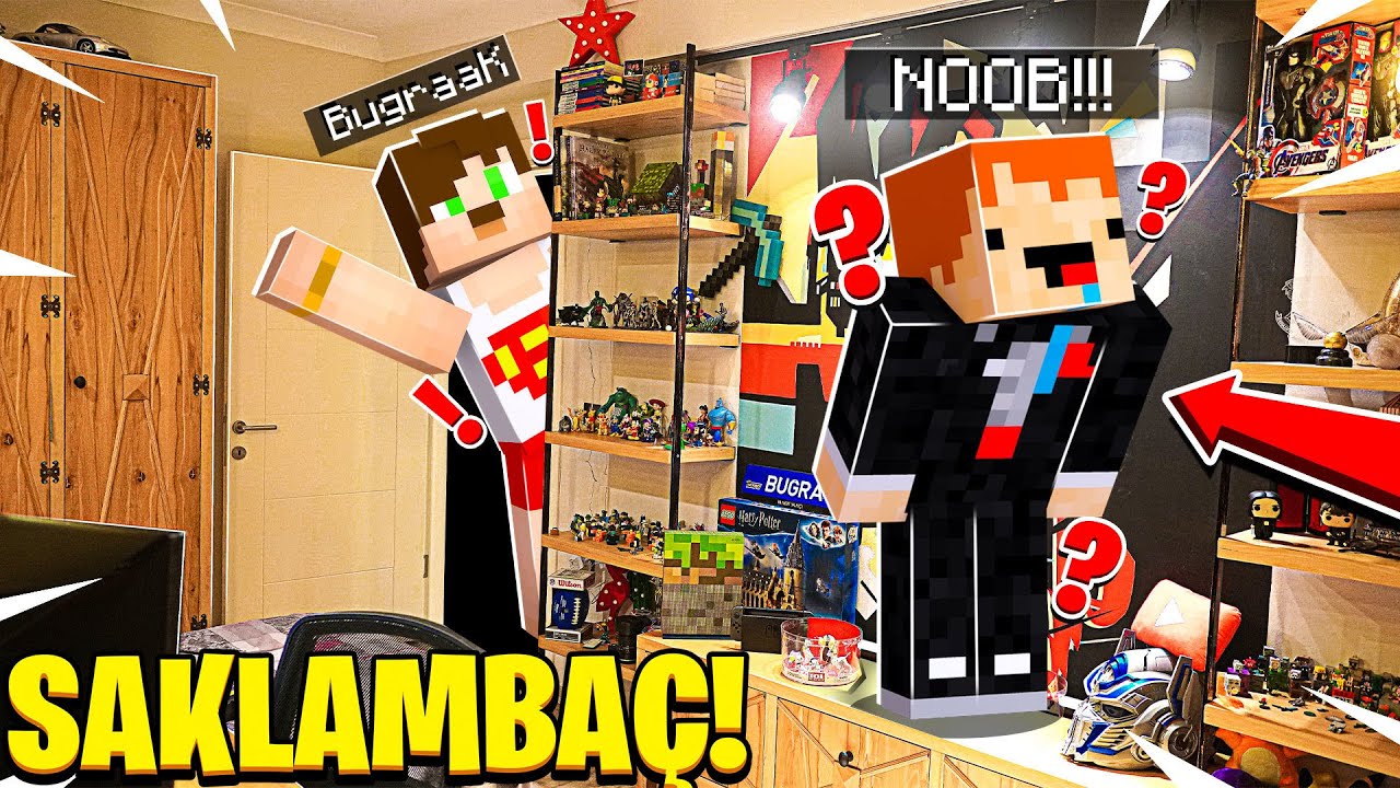 MİNECRAFT'TA KENDİ EVİMDE SAKLAMBAÇ OYNADIK