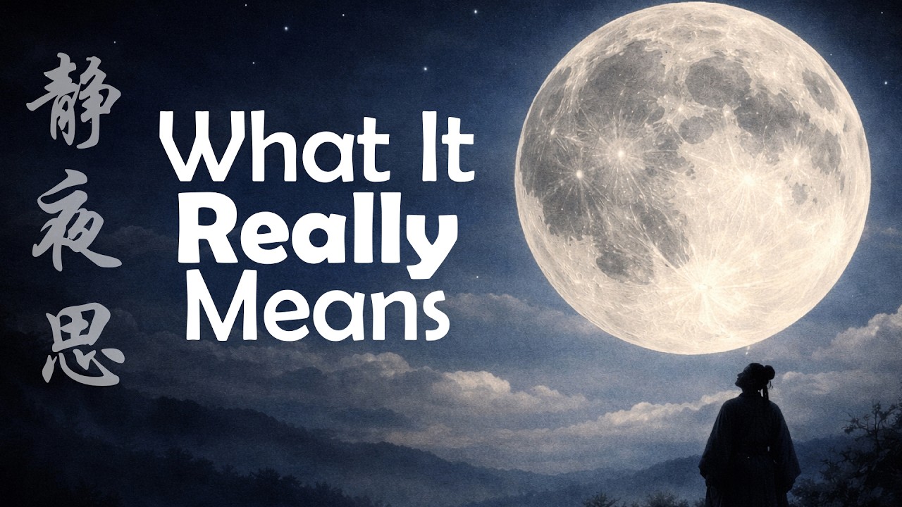 The Meaning Behind This Famous Chinese Poem (Li Bai's Quiet Night Thought 静夜思)