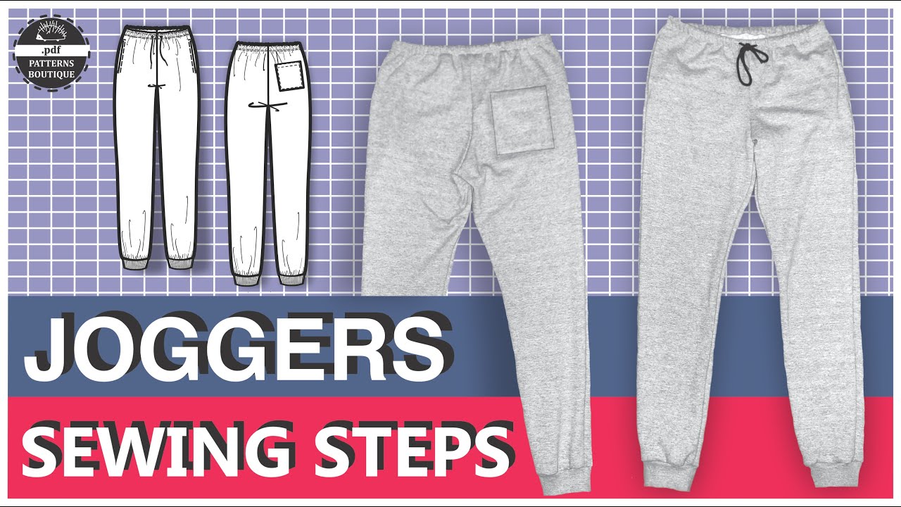 Joggers / Sweatpants for Men — Complete Sew-Along Tutorial (No Talking) | PDF Patterns Boutique