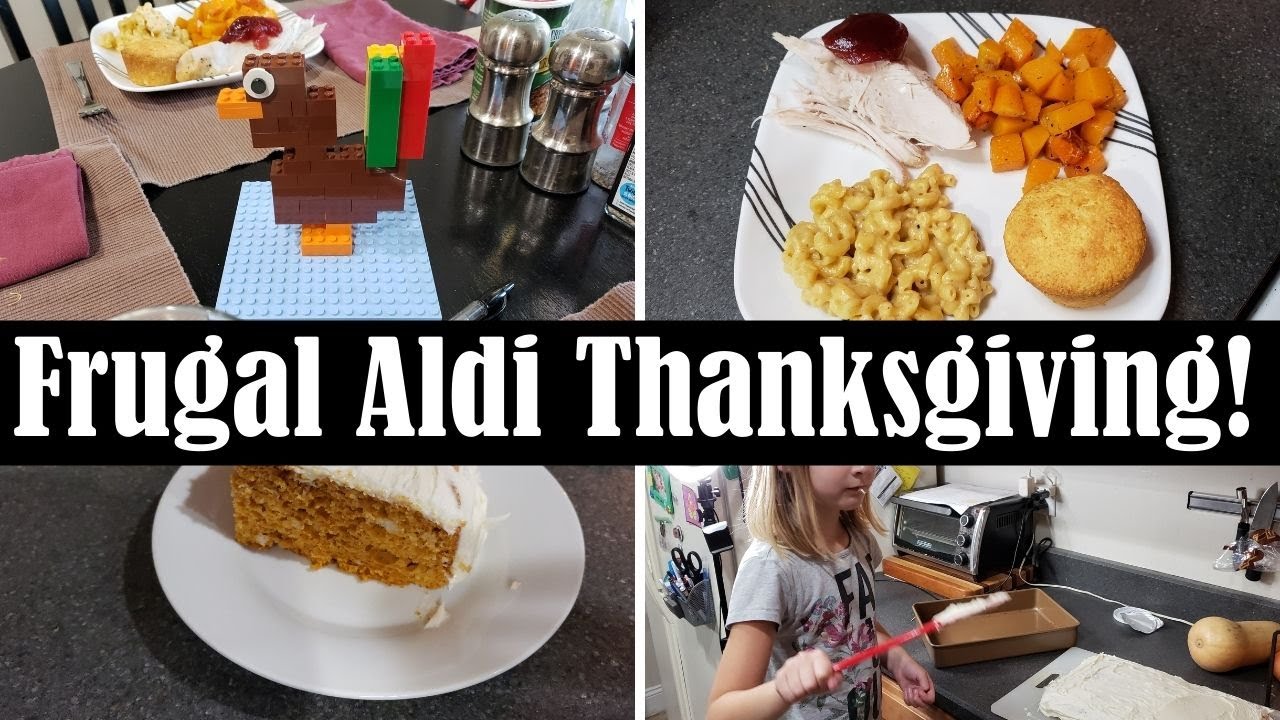 FRUGAL ALDI THANKSGIVING DINNER! || SMALL-FAMILY THANKSGIVING FOR $20.00