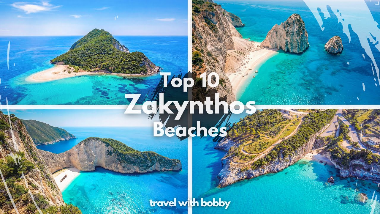 Greek Islands Drone Footage 🇬🇷 | Top 10 Zakynthos Beaches