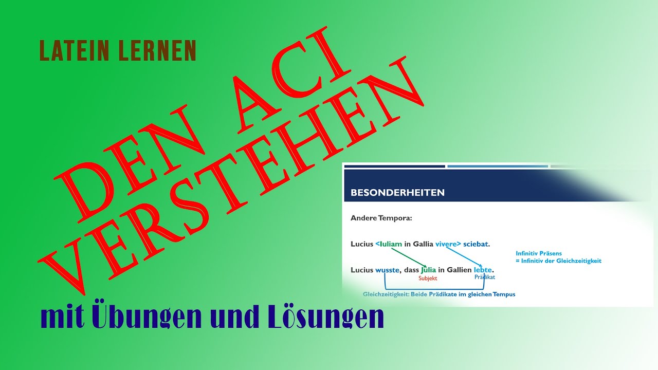 Latein - AcI der Gleichzeitigkeit