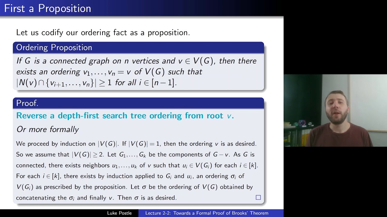 Graph Theory 2-2: Towards a Formal Proof of Brooks' Theorem