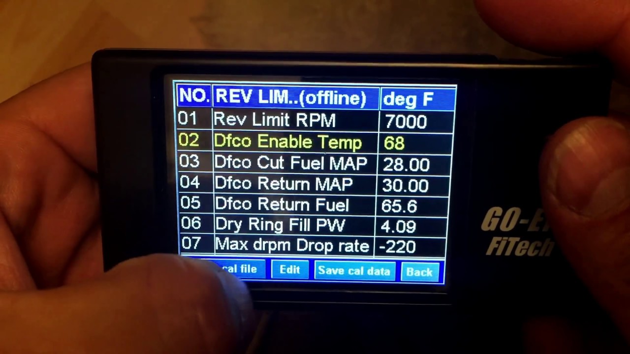 FiTech - Dfco settings