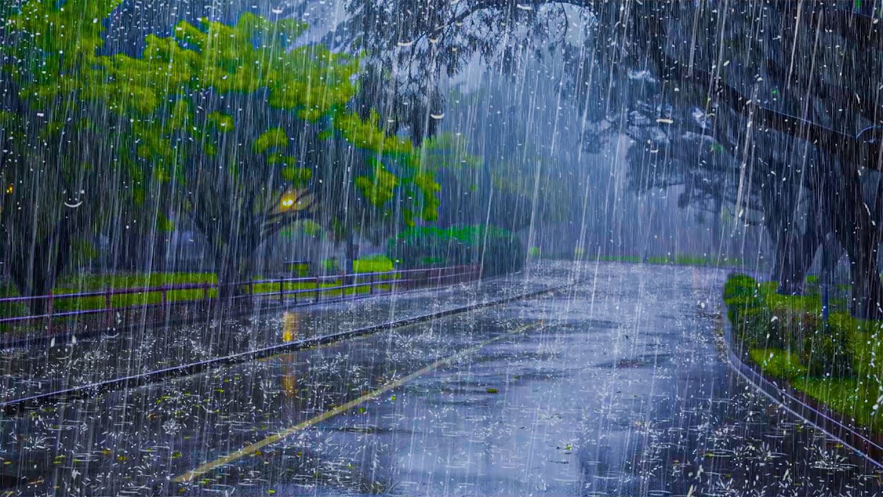 FORTE PLUIE pour Dormir Profondément et Réduire l'insomnie - Bruit de la Pluie, Orages et Tonnerre