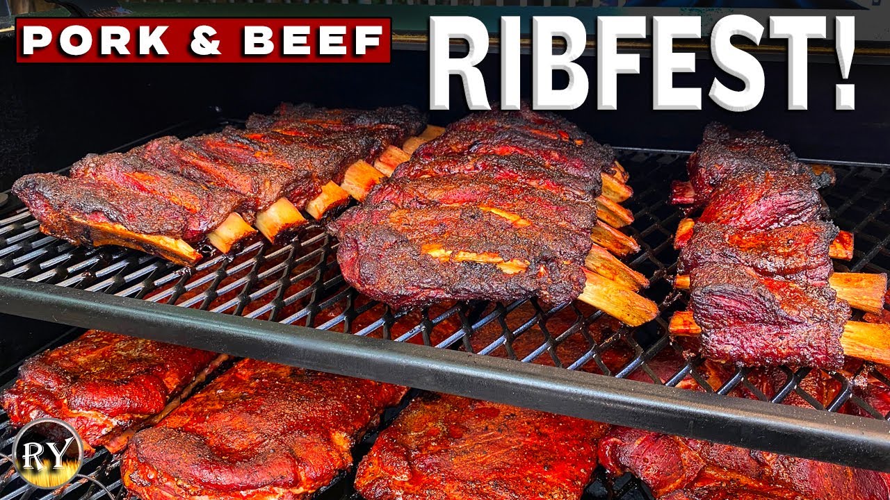 Pork & Beef Ribs Smoked On The Lone Star Grillz 20x42 Offset