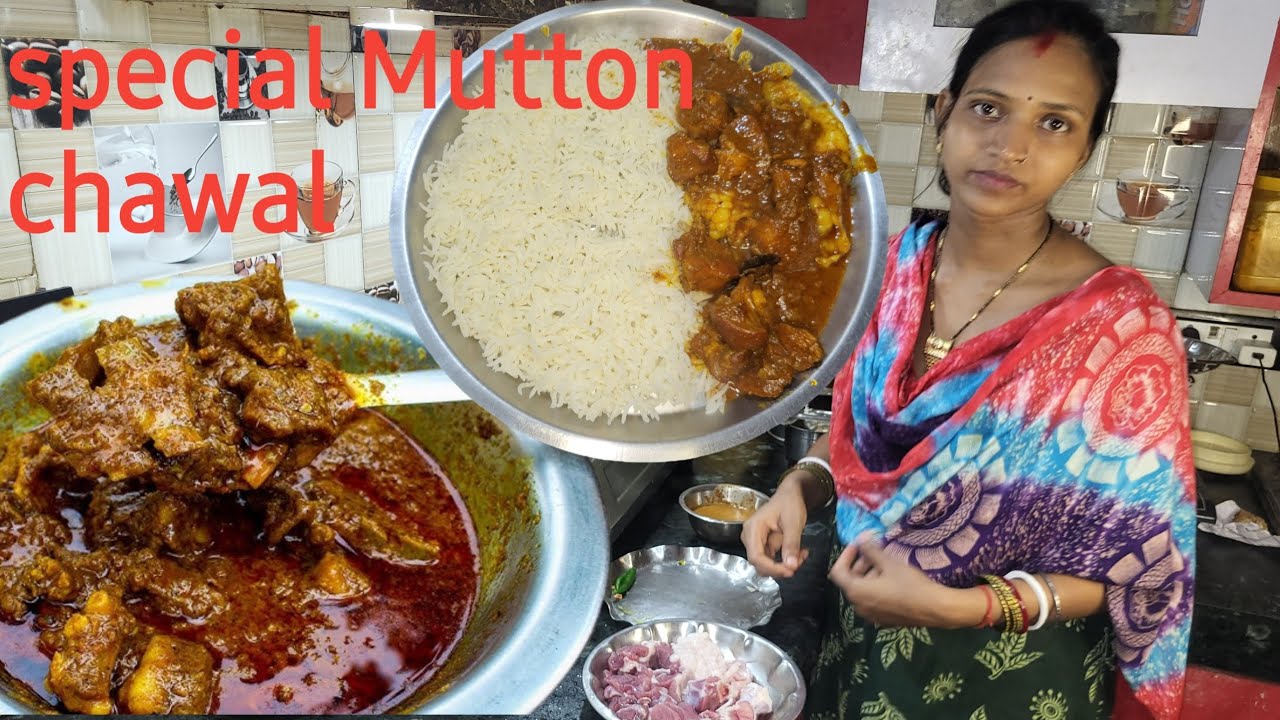 Special mutton chawal#mutton fat curry#cooking and eating#how to cook