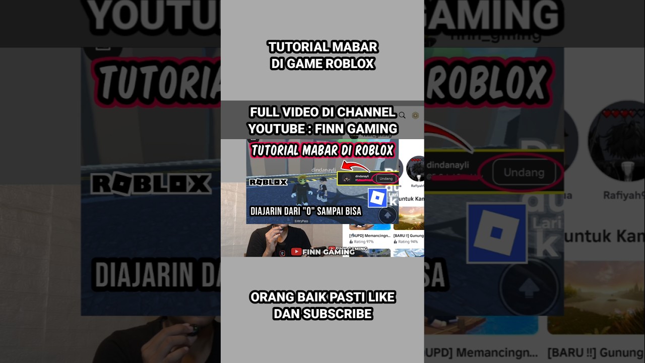 cara mabar di roblox tutorial main bareng teman di game roblox #roblox #shorts #tutorialroblox
