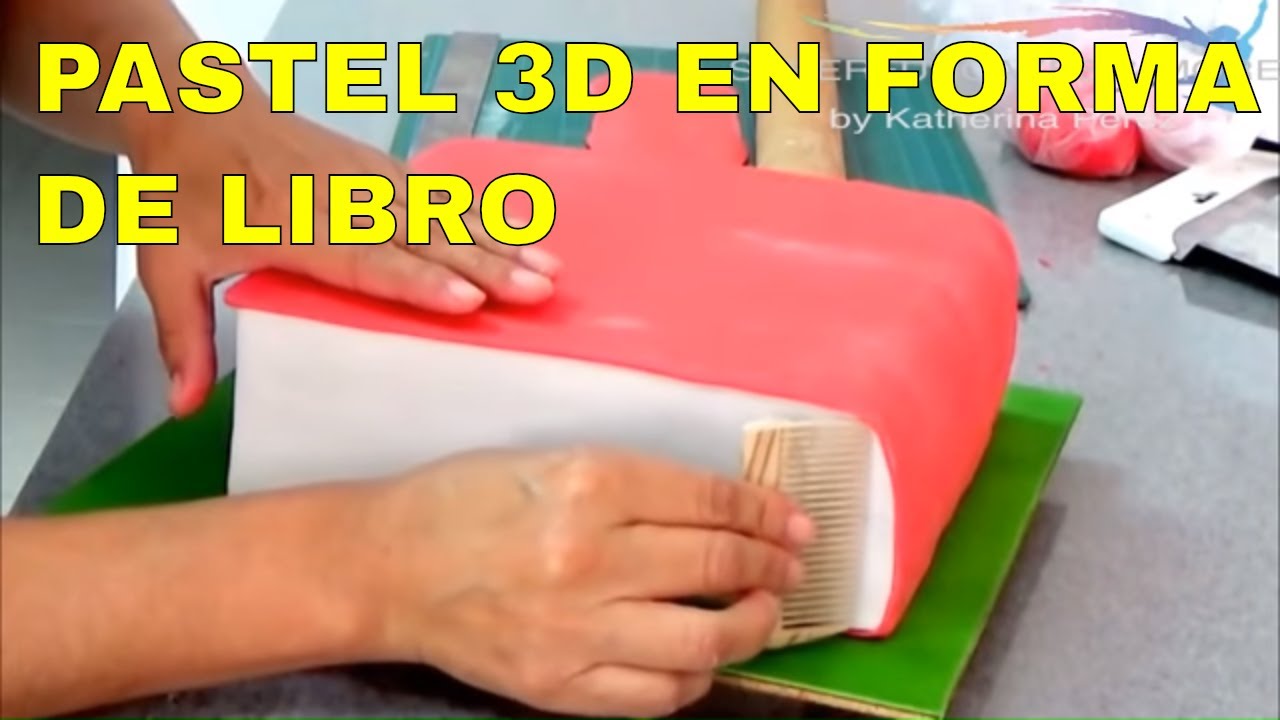 PASTEL 3D EN FORMA DE LIBRO