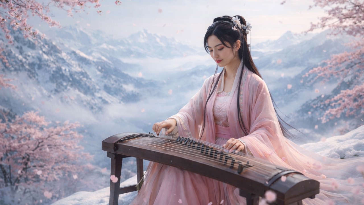 Healing Chinese Guzheng Melody | Calm Mind, Stress Relief, Sakura Serenity