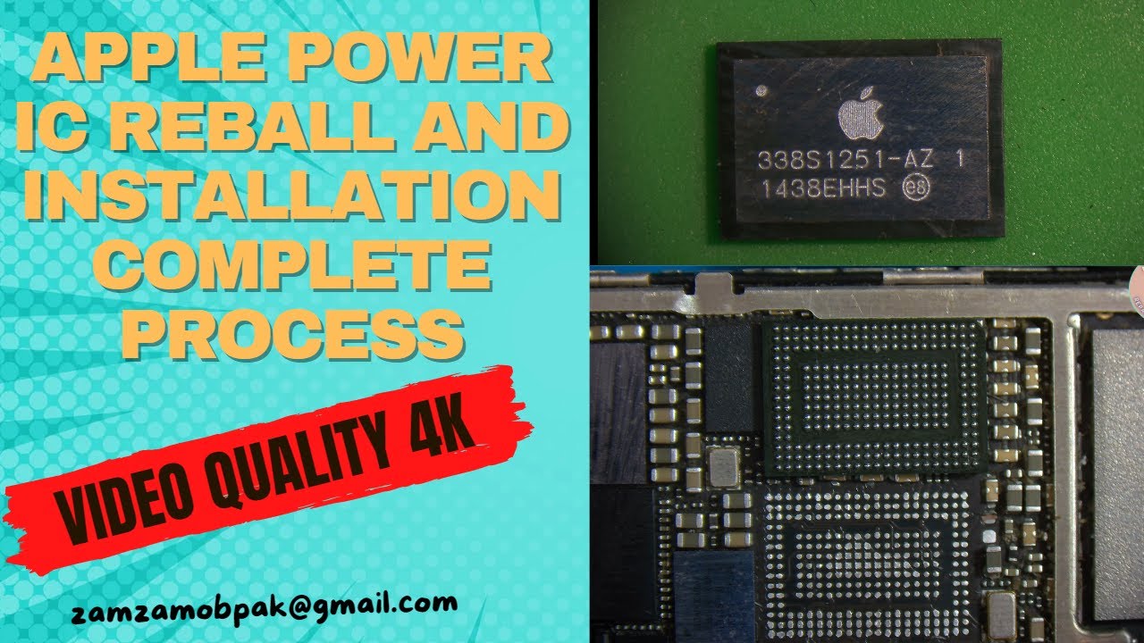 Apple power IC reballing and installation complete process
