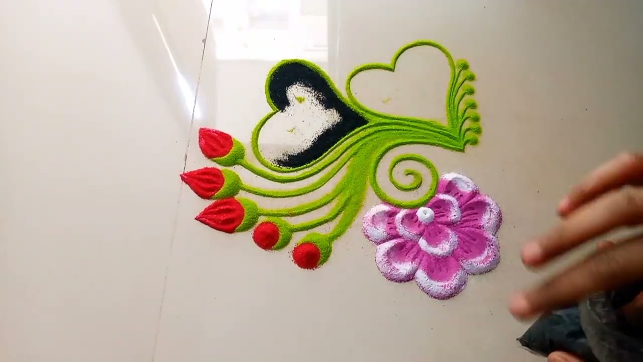 26 जानेवारी साठी अतिशय सुंदर आणि सोप्या नाजूक दोन रांगोळी डिझाईन्स/#anusrangoli#