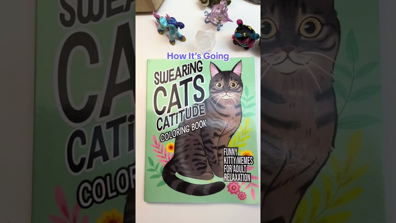 Funny Cat Coloring Book for Stress Relief #funnycats #coloringbook #cat #petcat