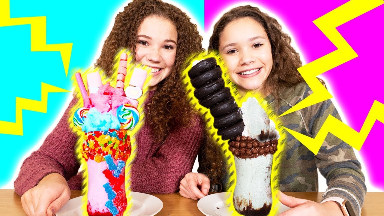 Haschak Sister vs Haschak Sister ULTIMATE Milkshake Challenge!!