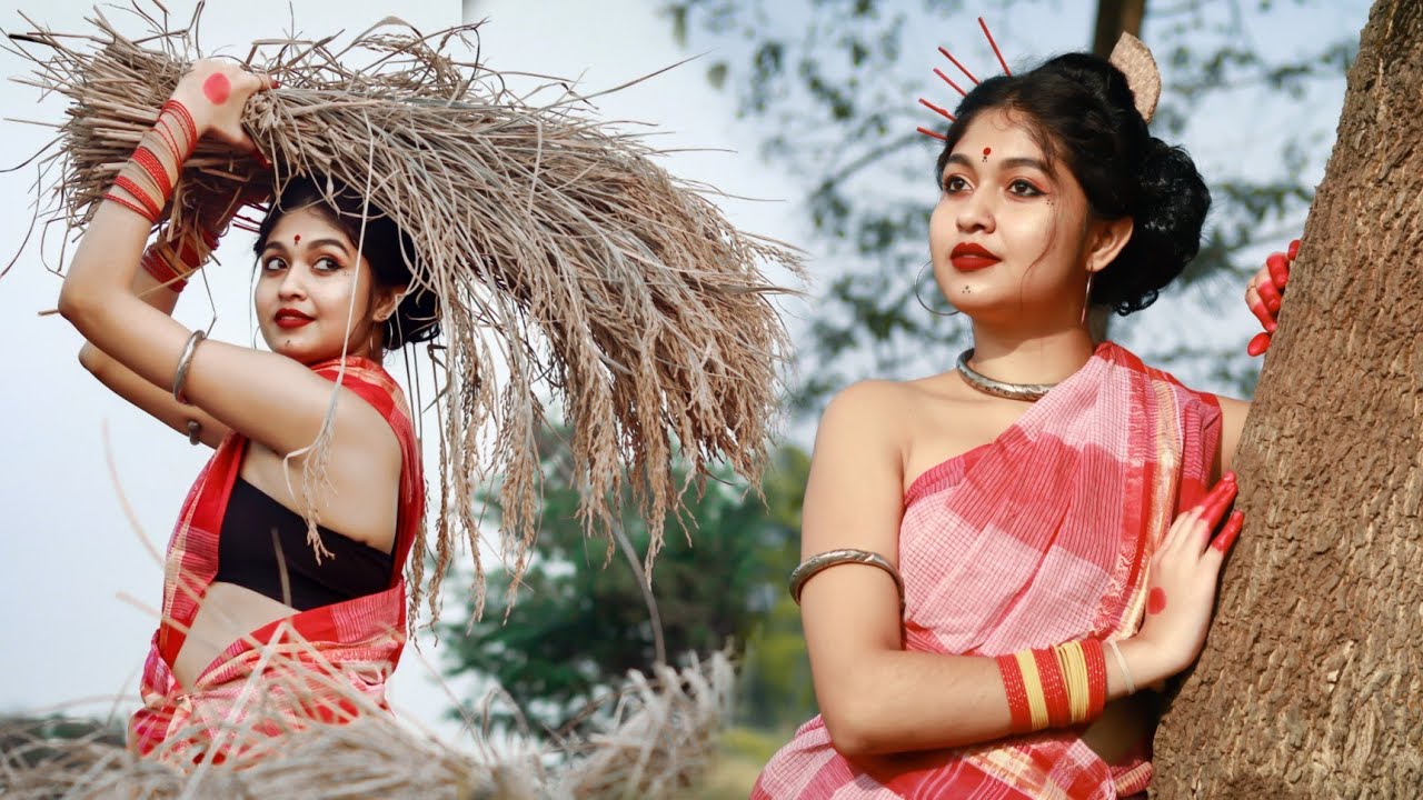 Bengali folk Dance 🥰| Adare Badare Jhinga | DanceStarMou | Tusu Song |