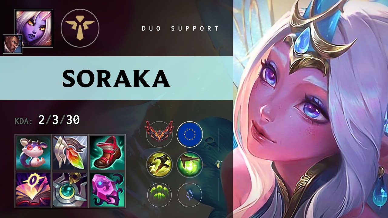 Soraka Support vs Thresh - EUW Grandmaster Patch 26.16