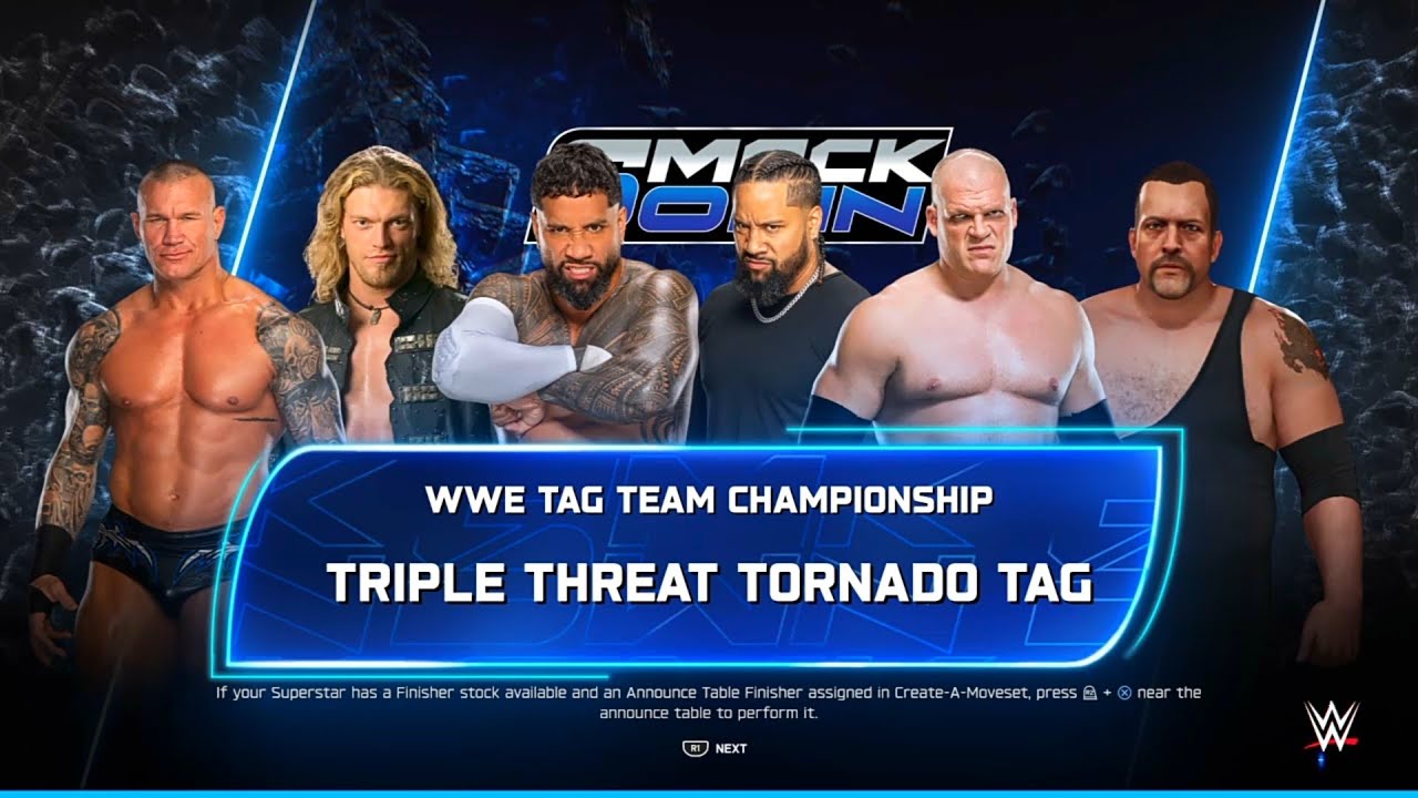 SmackDown Tag Team Championship, Triple Threat TagMatch | Rated RKO Vs The Usos vs Kane, Big Show 