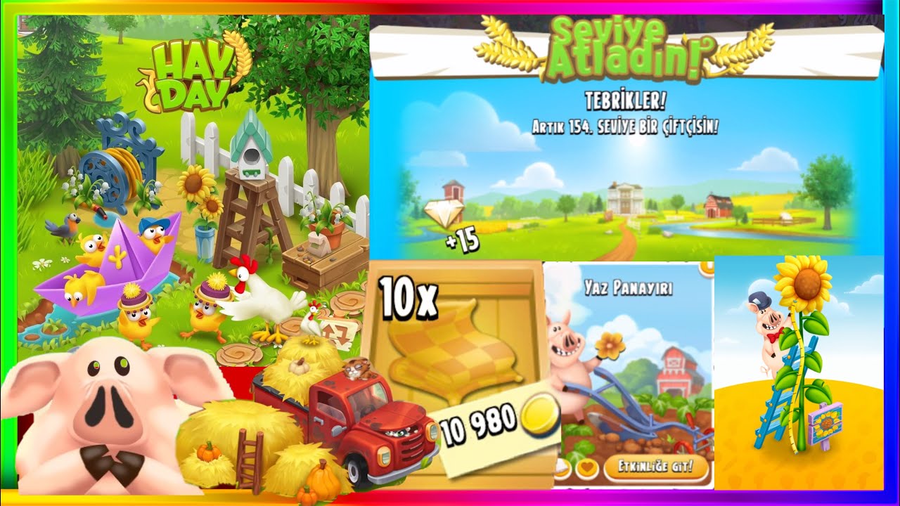 ⭐️Seviye Atladım 154! Hediye dekor ve çiçek, Yerel Panayır, Yenilikler [ #hayday level up]