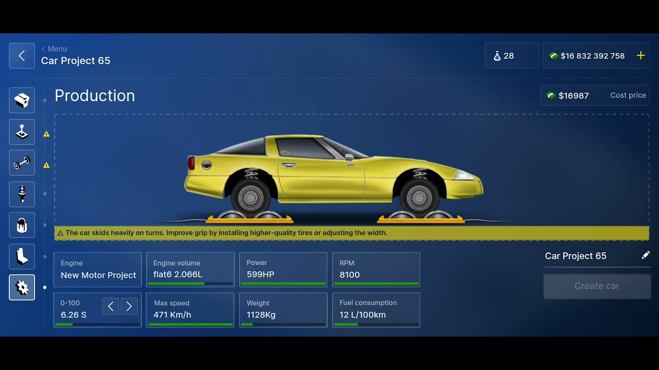 how to make a very good race car in car company tycoon p1