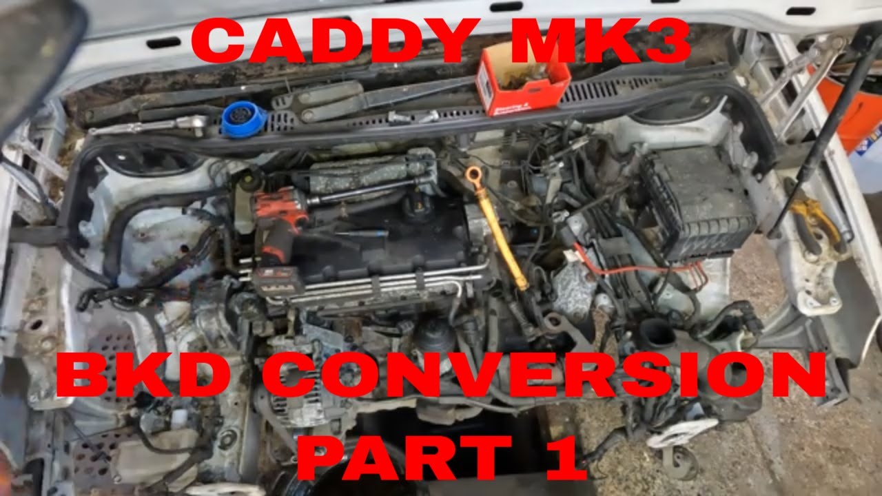 VW BKD Caddy build series 2.0TDI Golf GT engine conversion engine removal Tels garage part 1