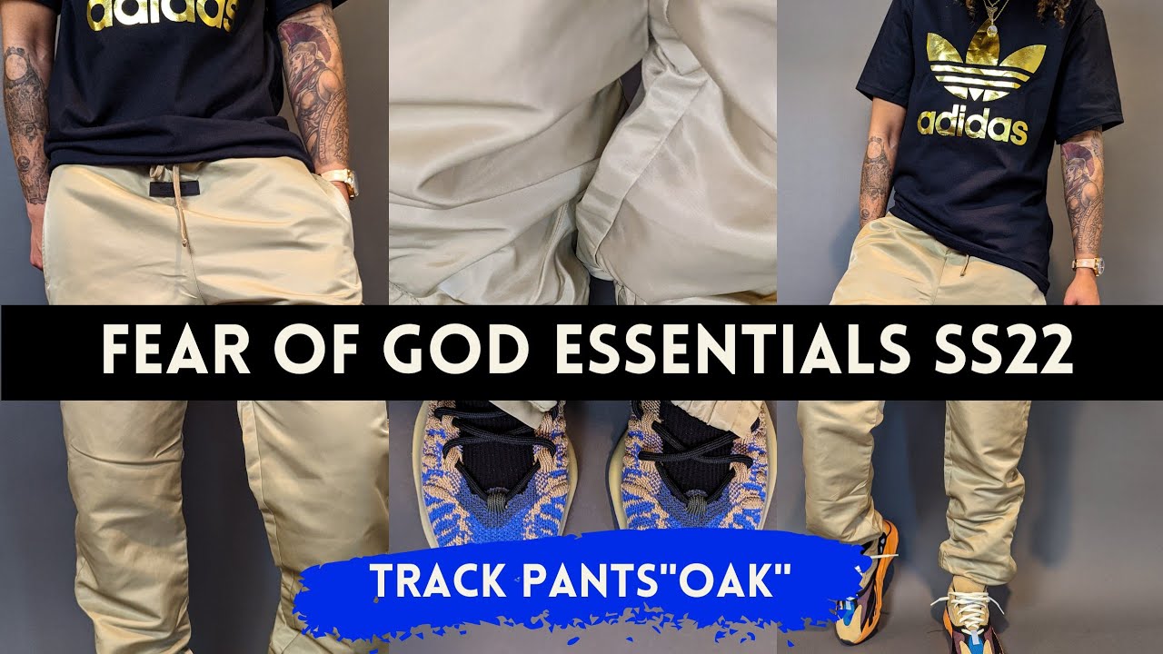 НОВЫЕ спортивные брюки Fear of God Essentials, весна-лето 2022, нейлон, цвет OAK | Размеры + срав...