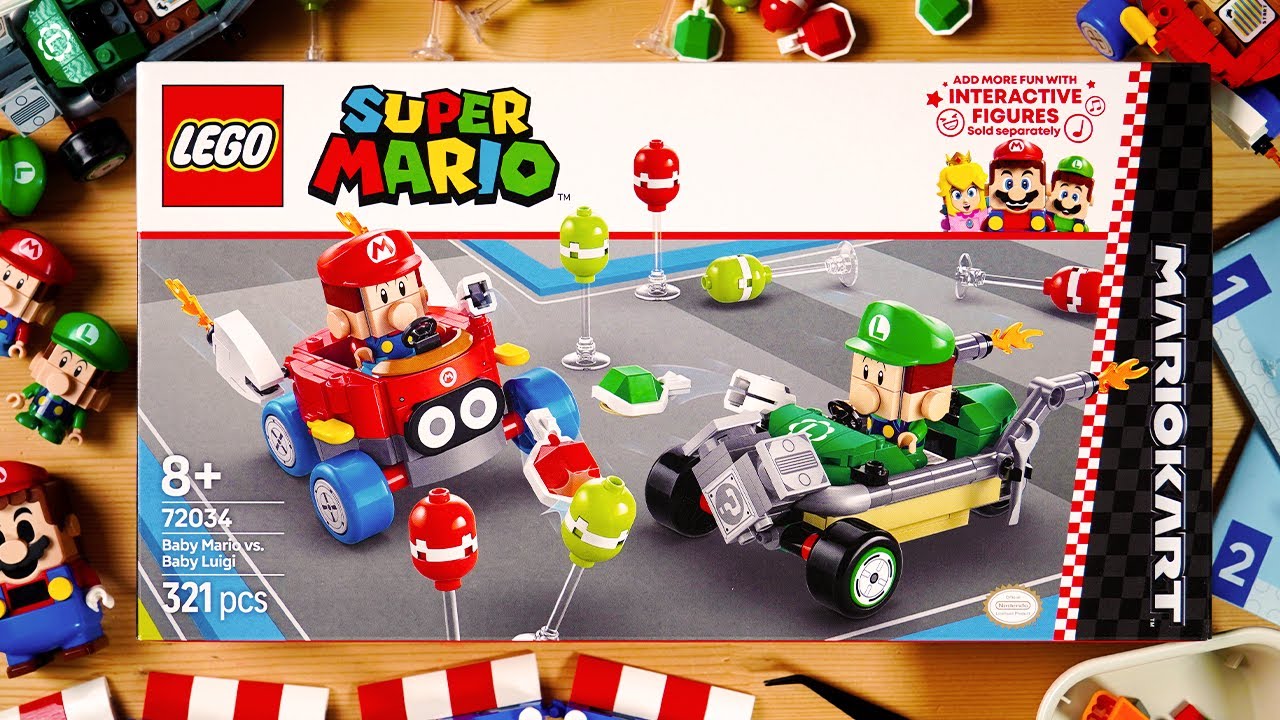 【LEGO Mario Kart】Baby Mario VS. Baby Luigi 72034 レゴマリオカート ベビィマリオ VS  ベビィルイージ
