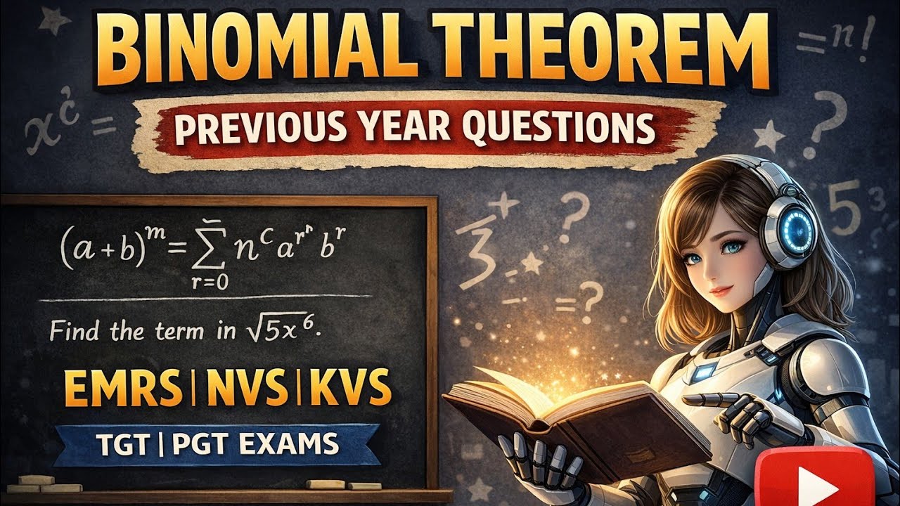 Binomial Theorem PYQs 🔥 | EMRS NVS KVS TGT/PGT Maths 2026 | Tier-2 Most Important Questions