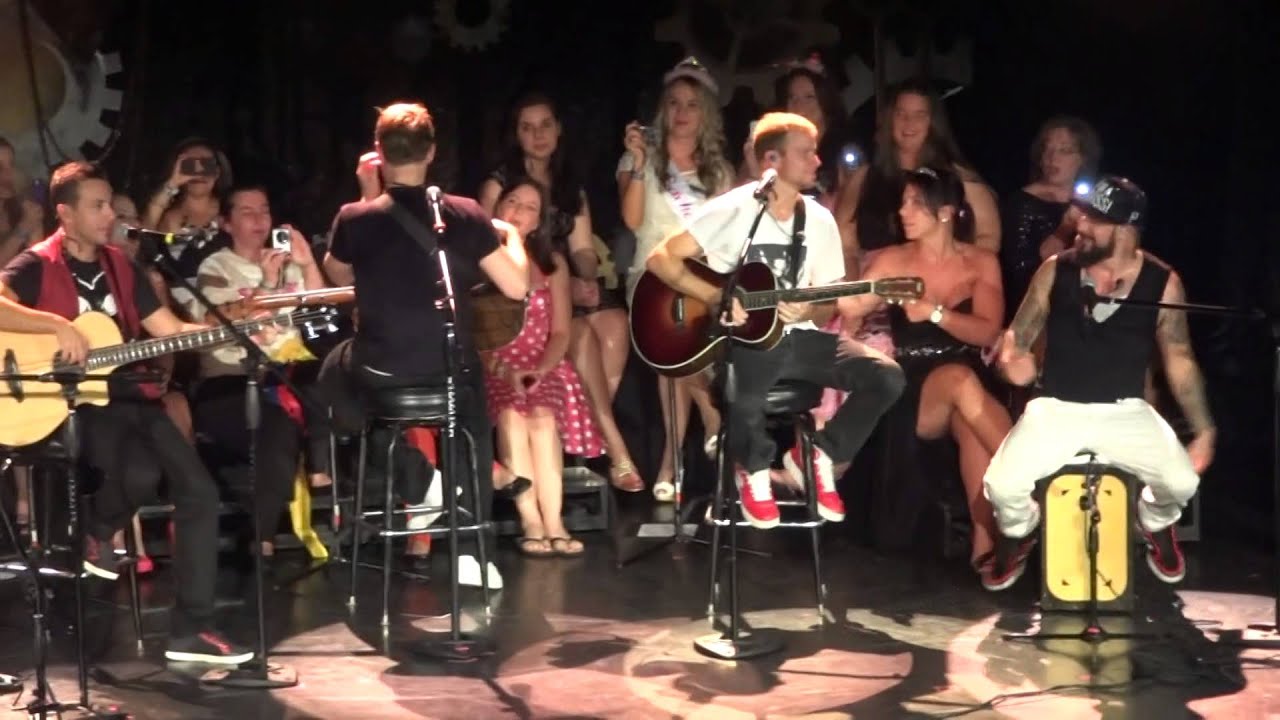 Backstreet Boys Cruise 2013 - Free Fallin' Cover FREE BALLIN' 10,000 Promises AJ Drunk Ball Dance