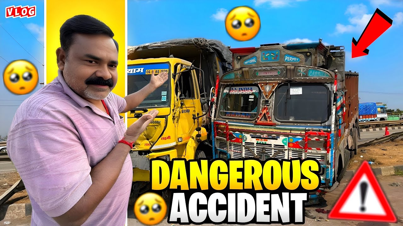 Dangerous Truck Accident 😱 || truck day night drive karna pada 😮‍💨 #vtravelvlogs 