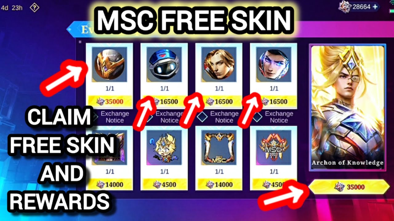 MLBB MSC 2025 FREE SKINS CLAIM | MOBILE LEGENDS