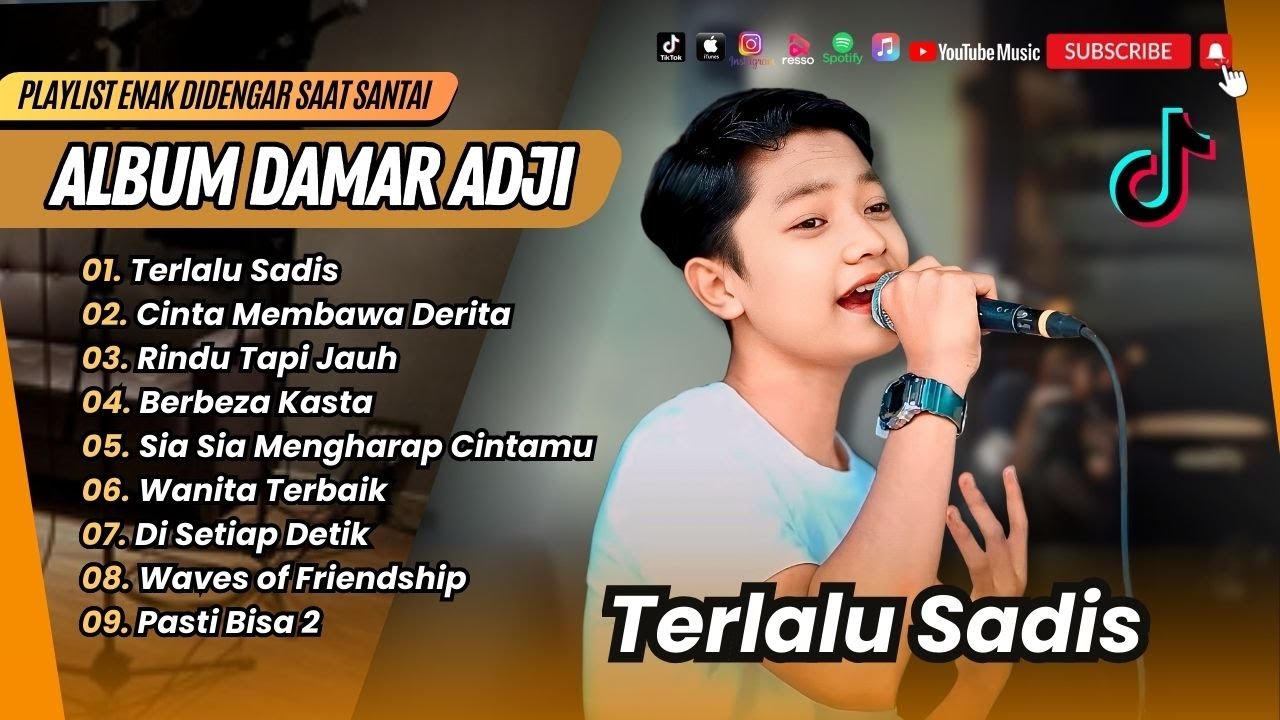 DAMAR ADJI - TERLALU SADIS | CINTA MEMBAWA DERITA | RINDU TAPI JAUH || LAGU POP TERPOPULER 2025