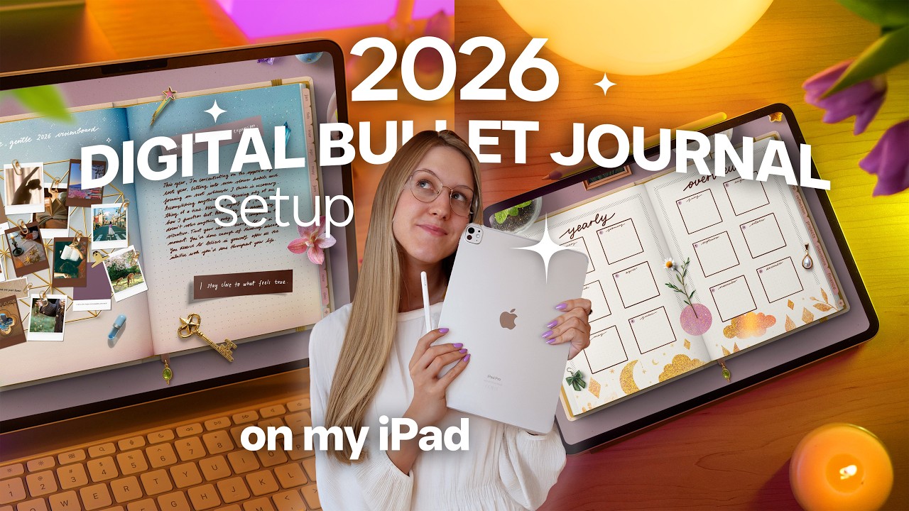 Моя цифровая версия ежедневника Bullet Journal на 2026 год на iPad 🖊️📓💫