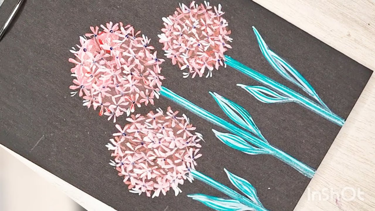 Pink Alliums in the Night Garden🌟✨️🎨