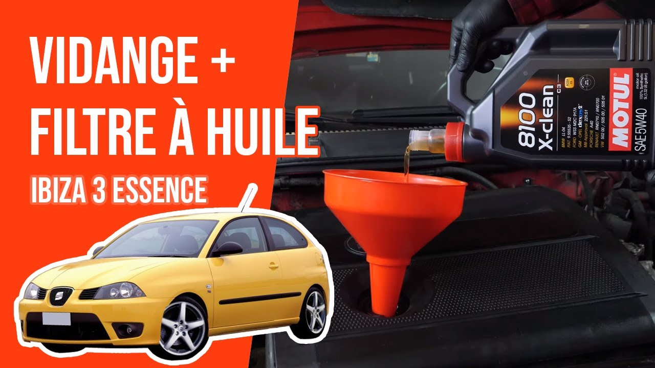 Vidange et changement du filtre à huile IBIZA 3 1.4 16V🛢
