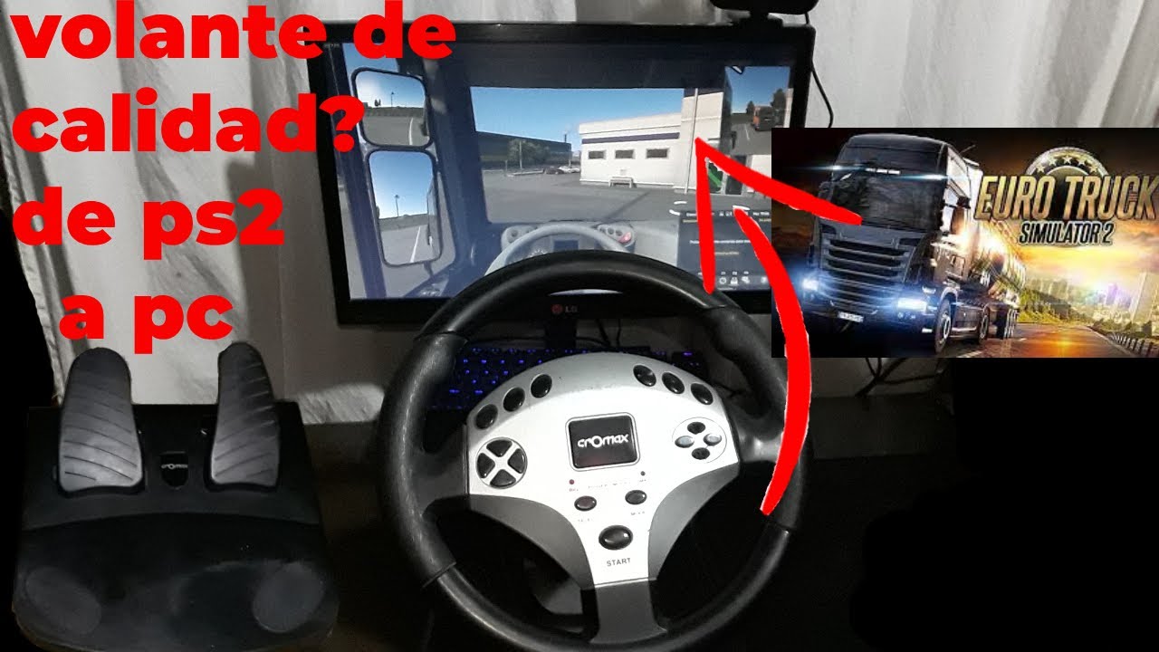 PRUEBO VOLANTE DE PS2 EN PC PARA JUGAR EURO TRUCK SIMULATOR