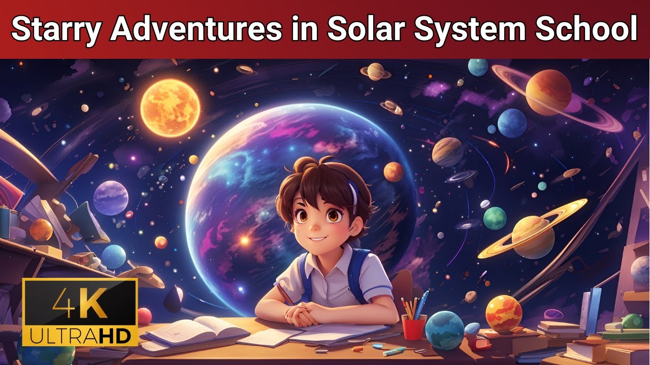 English Fairy Tales & Stories for Kids - Starry Adventures in Solar System School | Bedtime Story