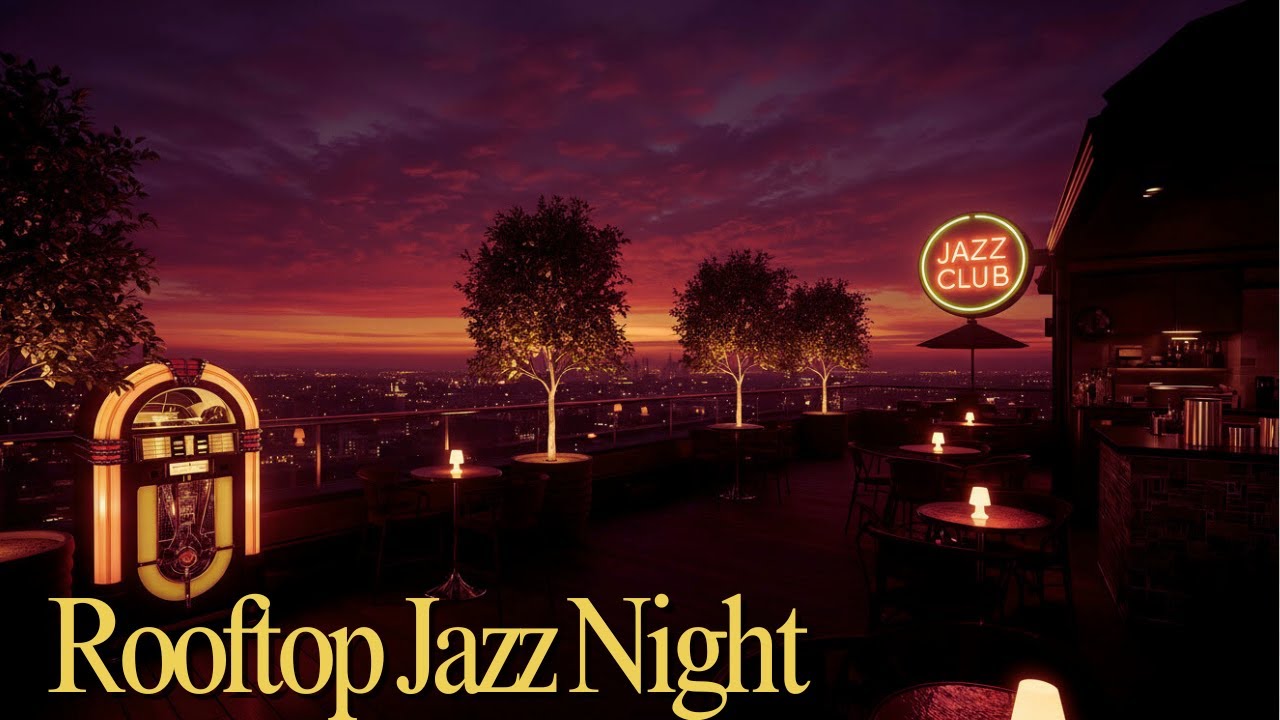 Late Night Rooftop Jazz ☾ Smooth Vocal Jazz Under City Lights