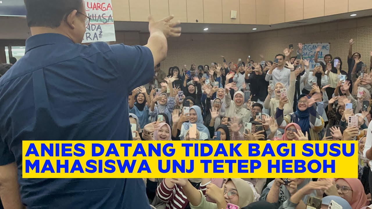 DETIK-DETIK ANIES DI SAMBUT HEBOH DI UNJ SAMA MAHASISWA