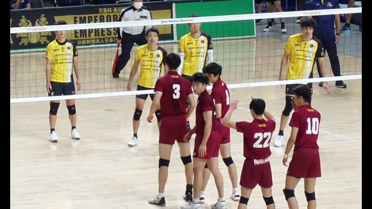 水町泰杜 迫田郭志 早稲田大学 vs 堺ブレイザーズ 第1セット 天皇杯2022 男子バレーボール Japan volleyball