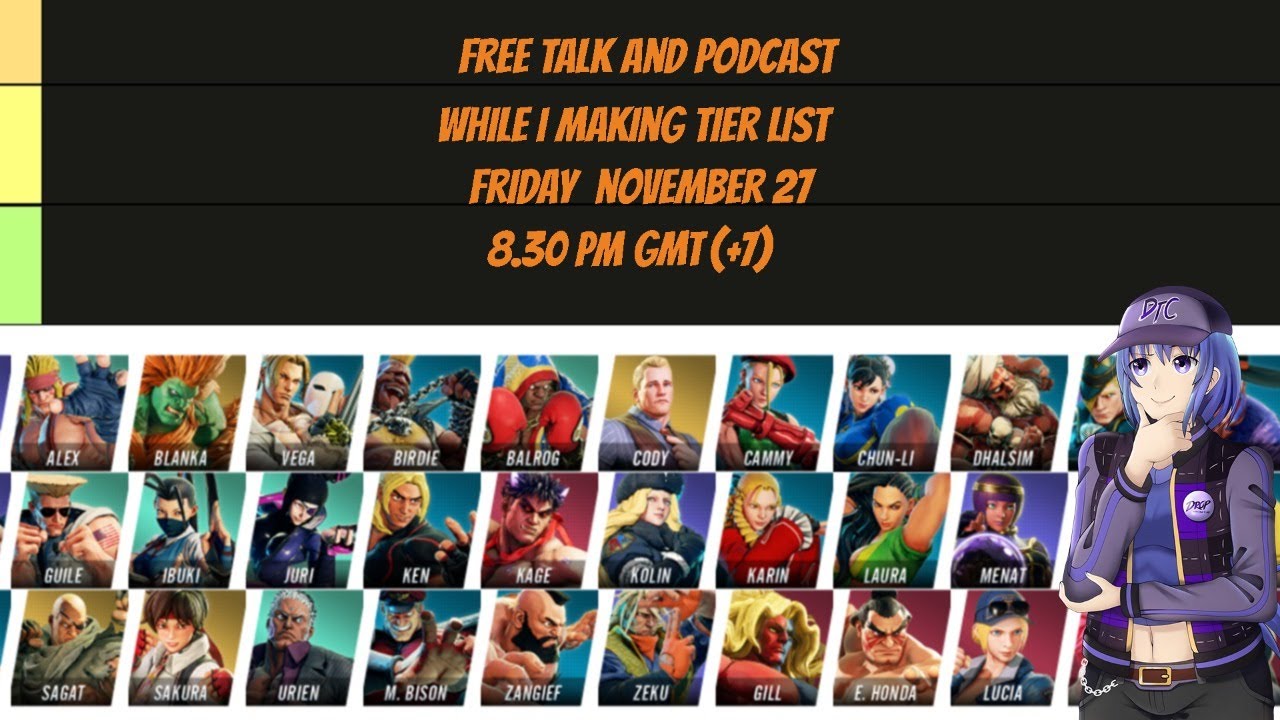 [ID/EN] Free talk and Fighting Games Podcast while I making tier list