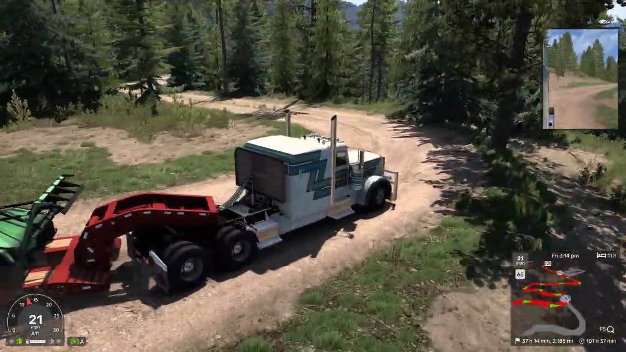 Peterbilt 389 Cummins Signature Gen II 620 tackles a forest road [American Truck Simulator}