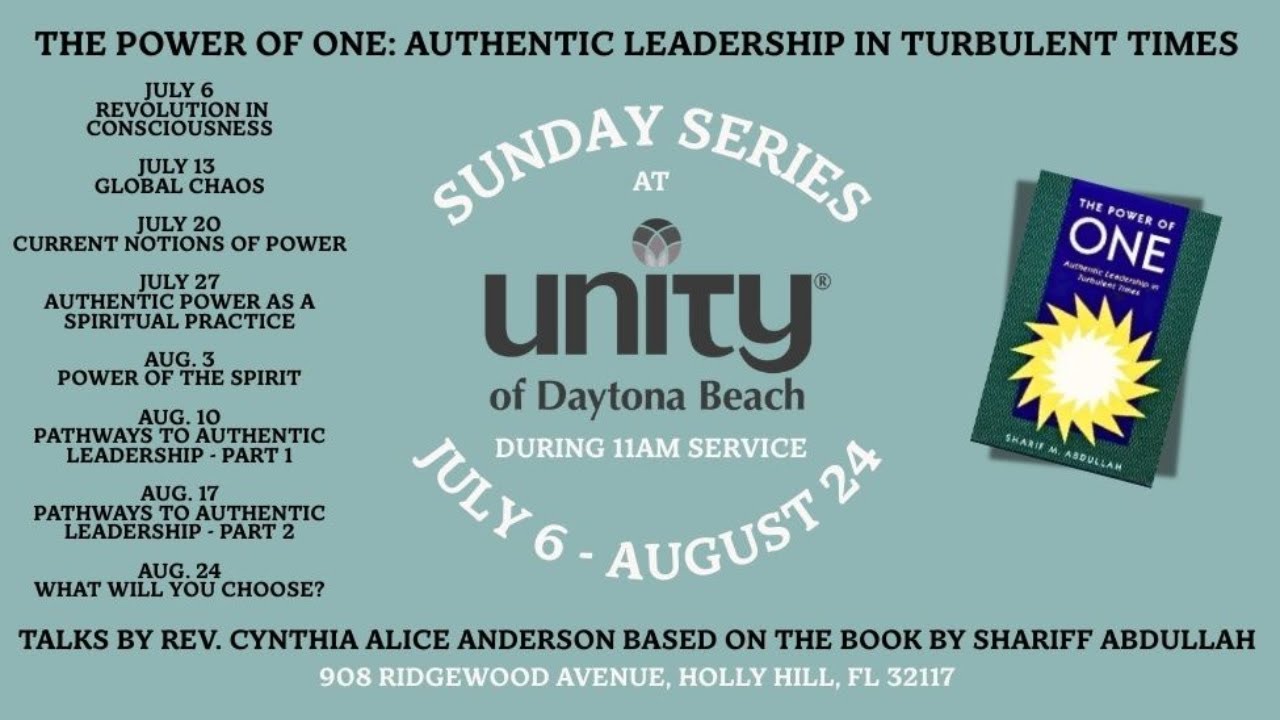 THE POWER OF ONE: AUTHENTIC POWER AS A SPIRITUAL PRACTICE