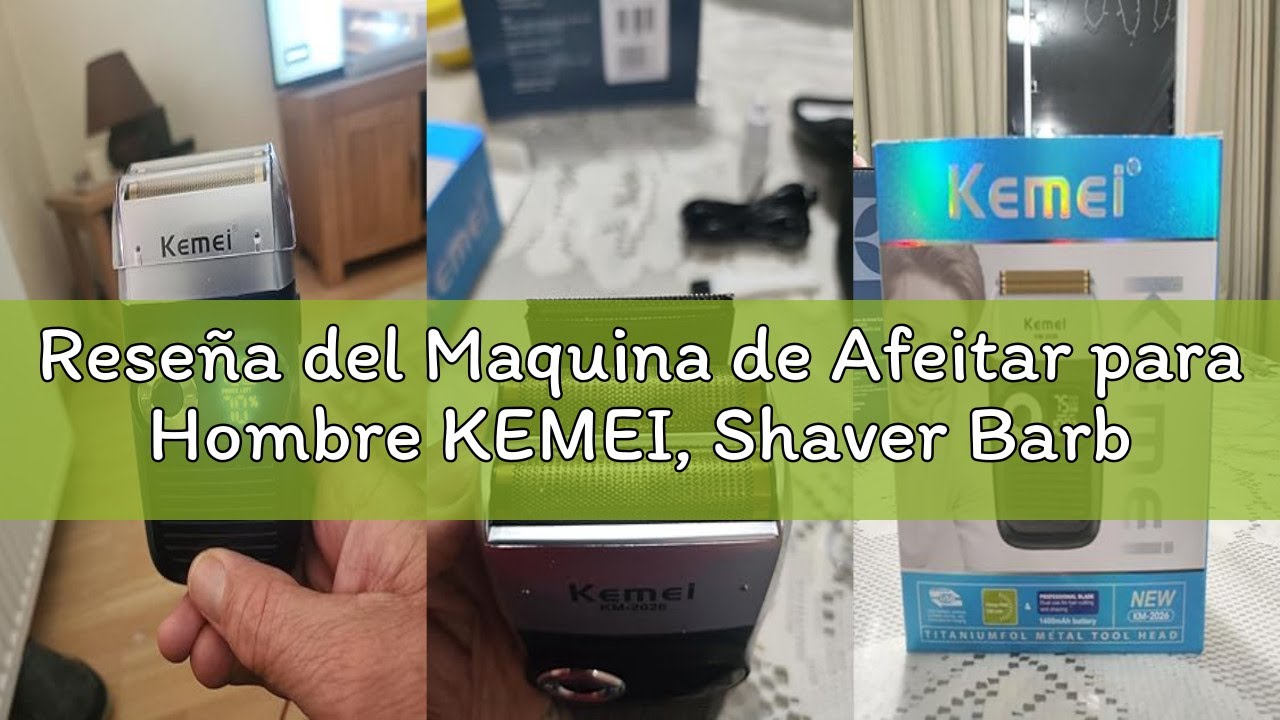 Reseña del Maquina de Afeitar para Hombre KEMEI, Shaver Barberia Eléctrica con Recortadora, Afeitado